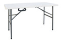 Masa pliabila pentru picnic si gradina Rodeo, Pakoworld, 122x60x74 cm, polietilena HDPE/metal, alb/gri