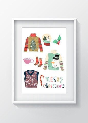 Tablou decorativ cozy, oyo kids, 29x24 cm, lemn/mdf, multicolor