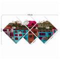 Set 4 tablouri decorative, 4MDF128063447, MDF, Imprimat UV, Multicolor