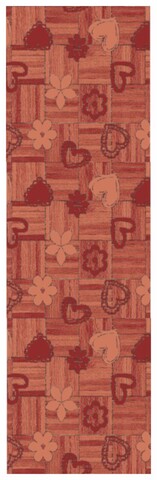 Traversa pentru hol Ruskin, Decorino, 50x150 cm, poliester, rosu