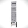 Dulap pentru haine, Comforty, Martin 1, 42x200x50 cm, Alb / Negru / Auriu