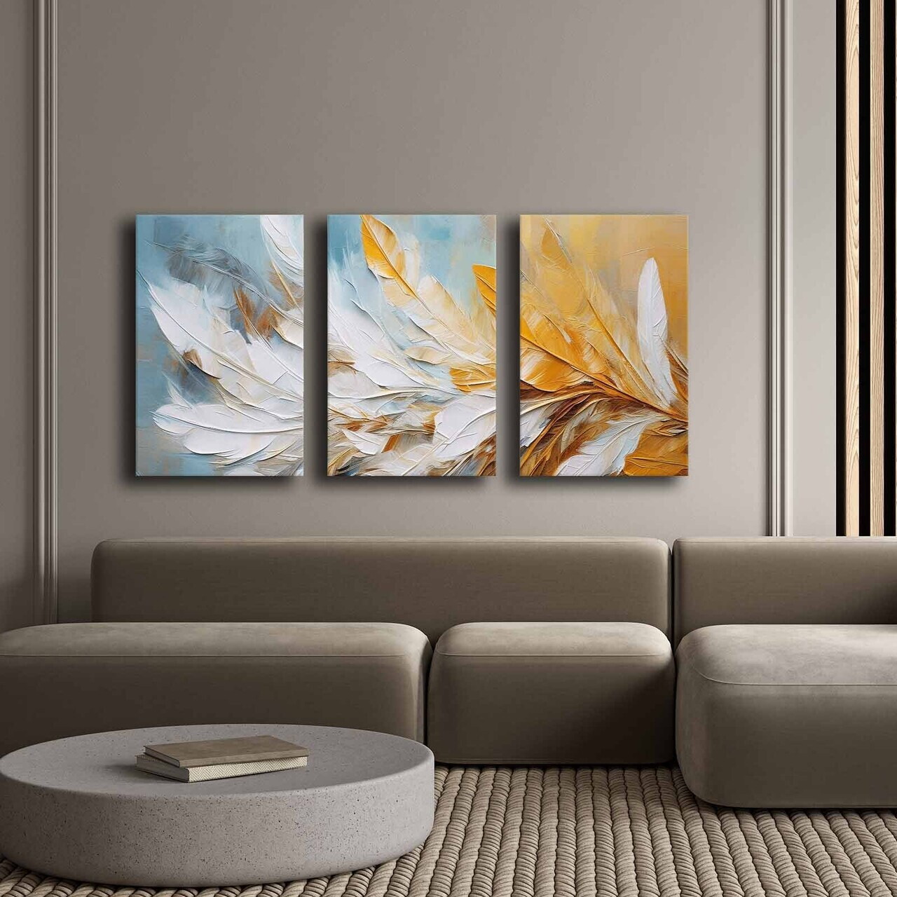 Tablou decorativ, 3P4570GSC-017, Lemn, Multicolor — imaginea 3