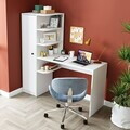 Set birou si biblioteca, Hanah Home, 2129, 143.2x143.2x50 cm, PAL MELAMINAT, Alb