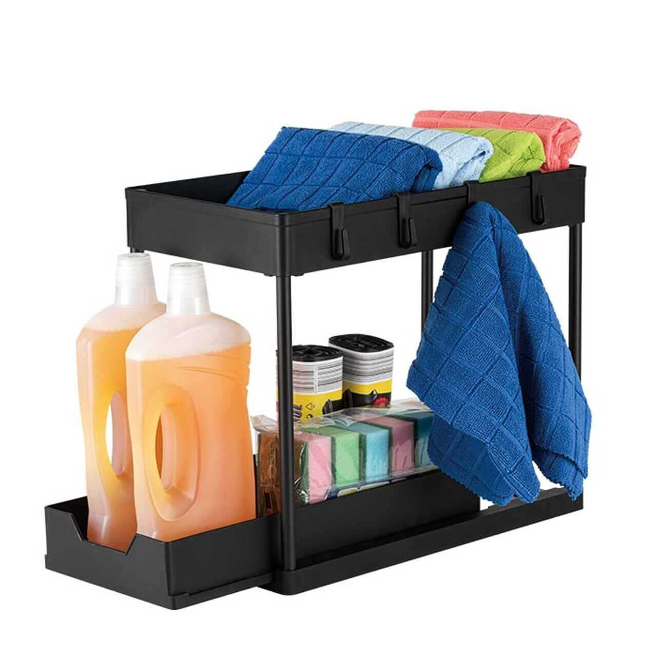 Organizator pentru dulap Berlinger Haus, Black Rose, 40x22x33.5 cm, plastic, negru - imagine 4