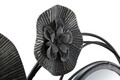 Decoratiune de perete cu oglinda 3D, Mauro Ferretti, 117x49 cm, fier, negru/gri