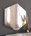 Oglinda decorativa, Siam, Assa, 70x60x2.2 cm, MDF , Alb