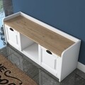 Pantofar, Wren, P2 - 1808, 120 x 45 x 40 cm, pal melaminat, alb/nuc