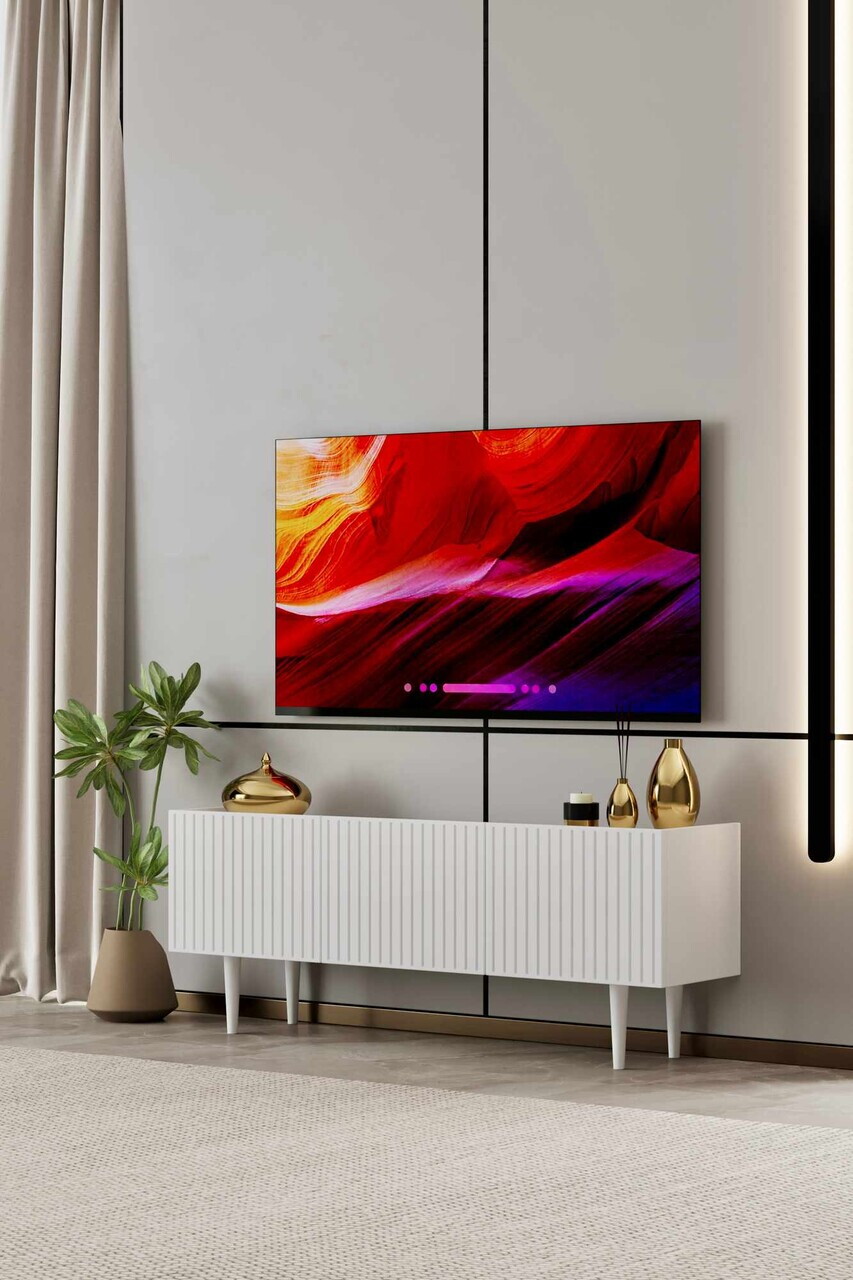 Comoda TV, Hanah Home, Capella 120, 120x50x29 cm, MDF, Alb - view 2