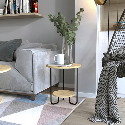 Masuta, Homitis, Corro Side Table, 40x45x40cm, Stejar 40x45x40cm imagine noua 2022