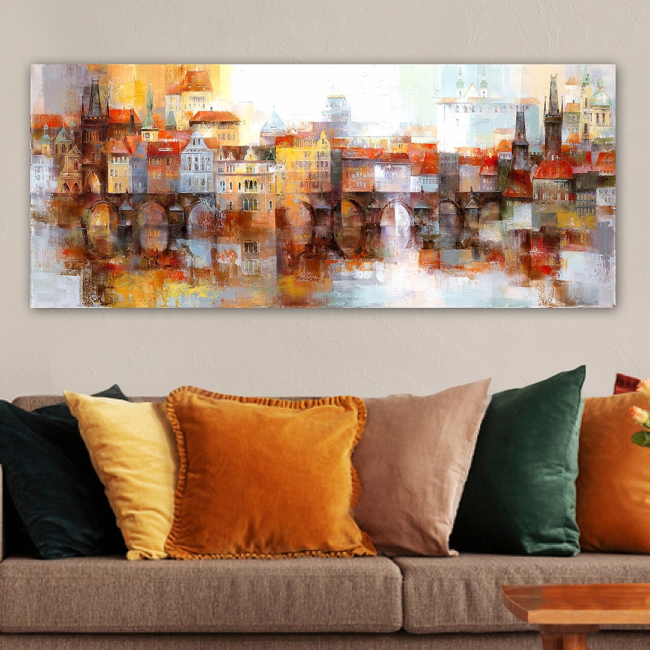 Tablou decorativ YTY739130269_50120 Cadru: 100% LEMN (grosime: 3 cm) Multicolor