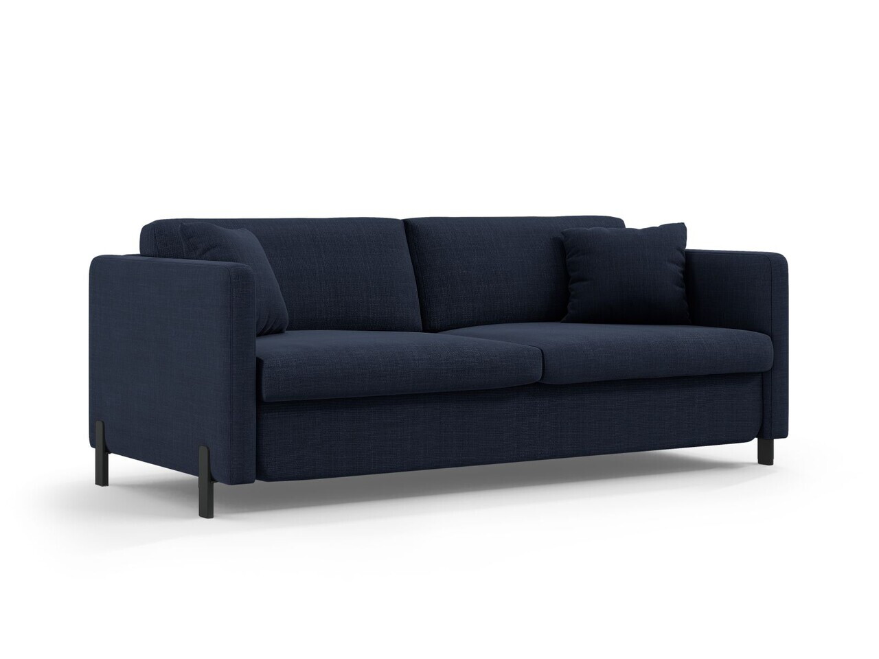 Canapea extensibila 2 locuri, Gloria, Micadoni Home, 186x102x88 cm, tesatura structurata, albastru — imaginea 2