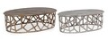 Set 2 masute de cafea Zahid, Bizzotto, 105x67x33 cm, aluminiu