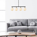 Lustra, Fulgor, 942FLG1190, Metal, Negru / Auriu / Alb
