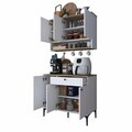 Dulap multifunctional, Hanah Home, JE272, 90.2x140.4x45 cm, Alb/Maro
