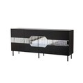 Consola, Neostill, Milan, 180x80x40 cm, PAL, Negru / Fume