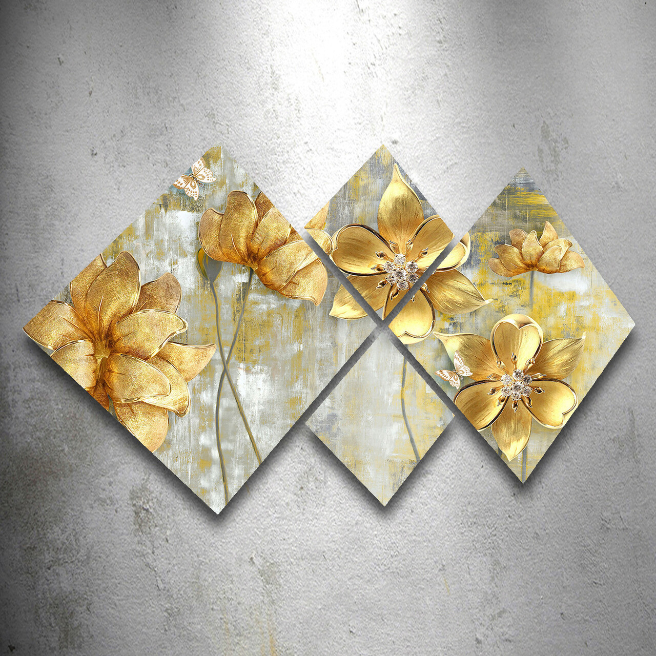 Set 4 tablouri decorative, 4MDF1442804756, MDF, Imprimat UV, Multicolor - 1 | YEO