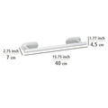 Suport pentru prosoape Orea, Wenko, 40x7x4.5 cm, inox, alb