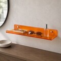 Raft de perete acrilic, Hanah Home, Vivid, 50x10x4 cm, Portocaliu