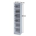 Dulap multifunctional, Miwood, Lucas 1600-67, Alb
