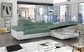 Coltar extensibil dreapta 4 locuri ELTAP, Armd-09, Armando, 289x203x85 cm, lemn/poliester, verde/alb