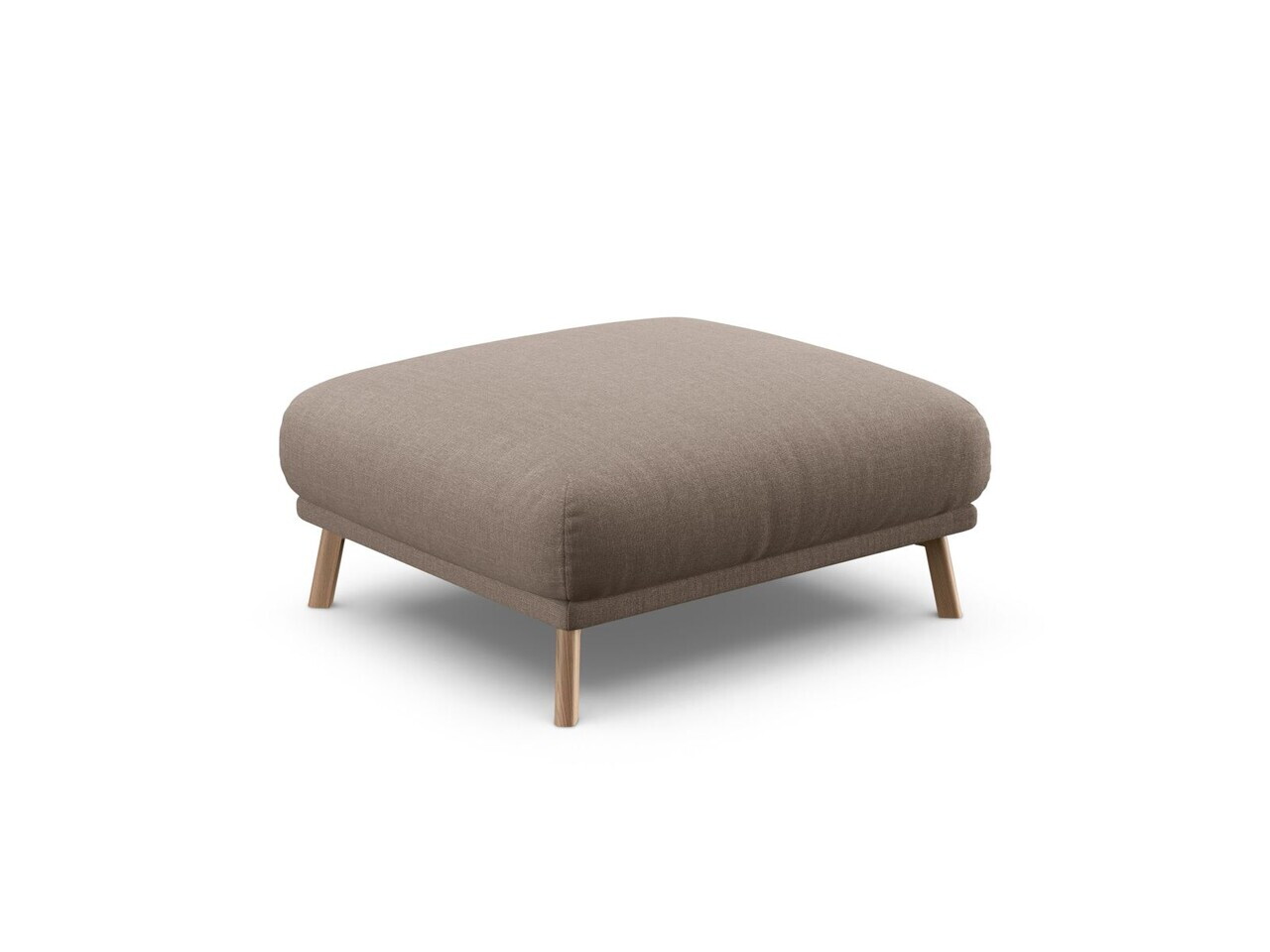 Taburet, Naomi, Micadoni Home, 85x85x41 cm, tesatura structurata, cappuccino — imaginea 4
