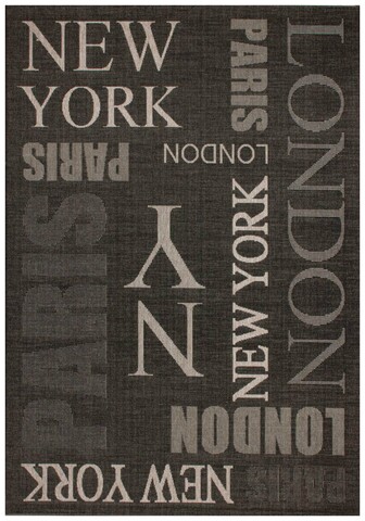 Covor zara city, decorino, 200x290 cm, polipropilena, negru/gri