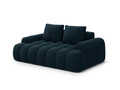 Canapea 2 locuri, Linz, Cosmopolitan Design, 175x100x84 cm, catifea, albastru petrol inchis