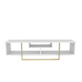 Comoda TV, Retricy, Asal 150, 150x35.2x40 cm, PAL, Alb/Auriu