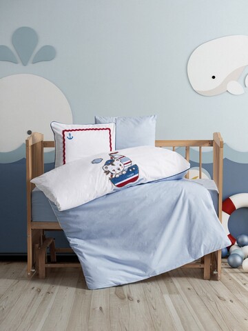 Lenjerie de pat pentru copii, Miniyo - Blue, Cotton Box, Bumbac 