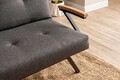 Canapea extensibila cu 3 locuri, Futon, 859FTN2906, Metal , Gri inchis
