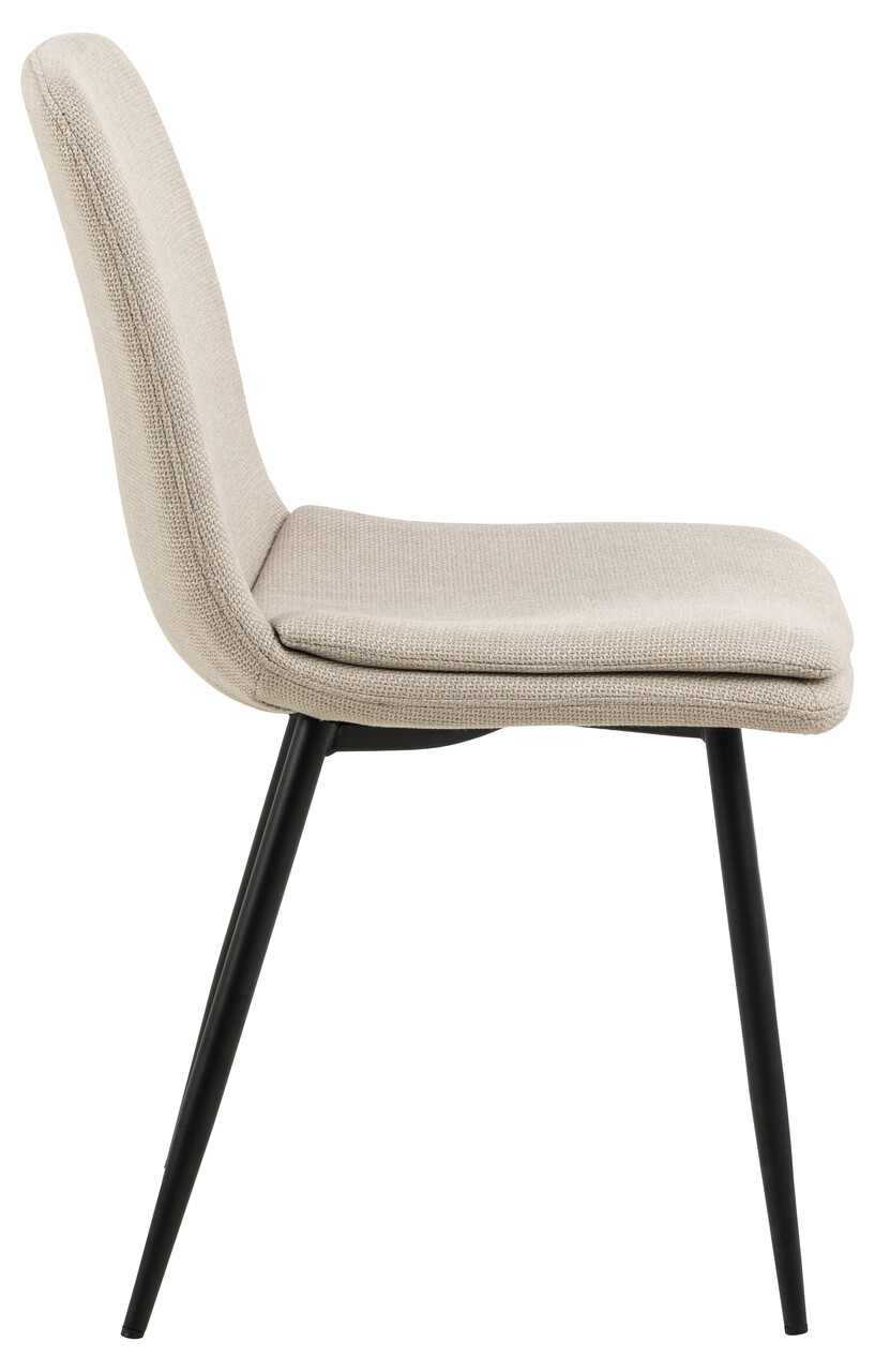 Scaun Becca, Actona, 46x55x85.5 cm, tesatura structurata/otel, bej - view 6