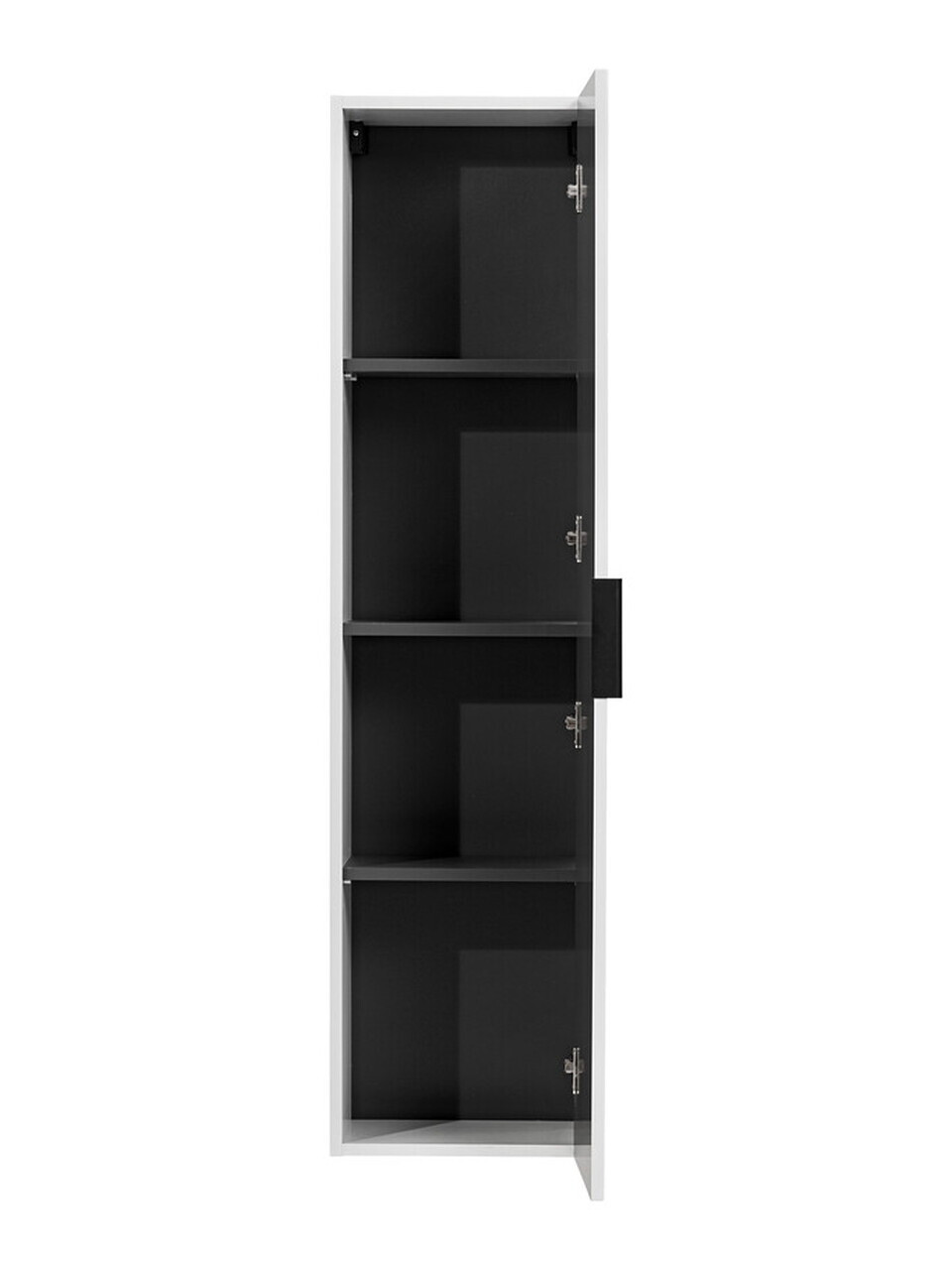 Set mobilier baie Adel White Artisan 80 cm HC, dulap inalt si masca lavoar, Comad, MDF/PAL, alb mat/stejar — imaginea 3