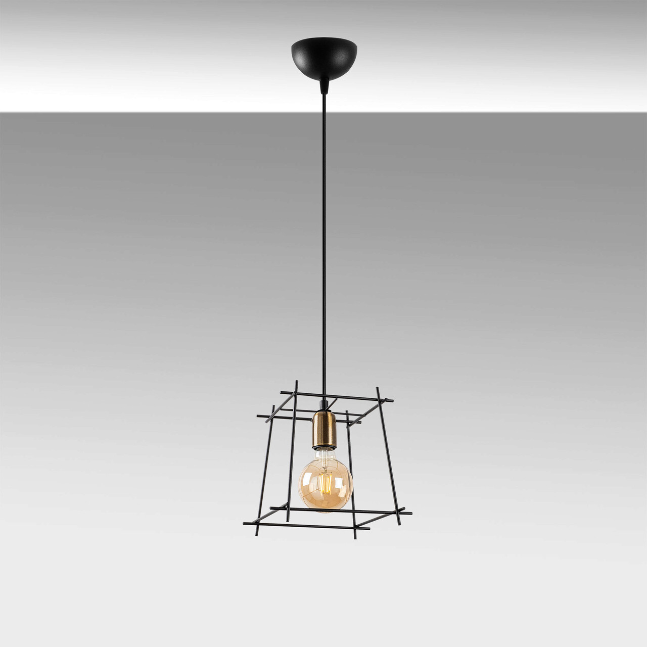 Lustra, Fulgor, 942FLG1183, Metal, Negru/Maro antic - 2 | YEO