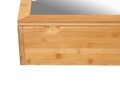 Dulapior cu oglinda pentru baie, Wenko, Bambusa, 35 x 60 x 14 cm, bambus/sticla, natur