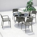 Set mobilier pentru gradina/terasa, Alana, 5 piese, gri