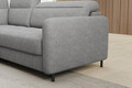 Coltar extensibil stanga 3 locuri ELTAP, LT-04RAQ, Barea, 208x160x100 cm, lemn/poliester, gri deschis