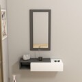 Bufet, Arnetti, Vien, 82x15 cm, PAL, Antracit/Alb