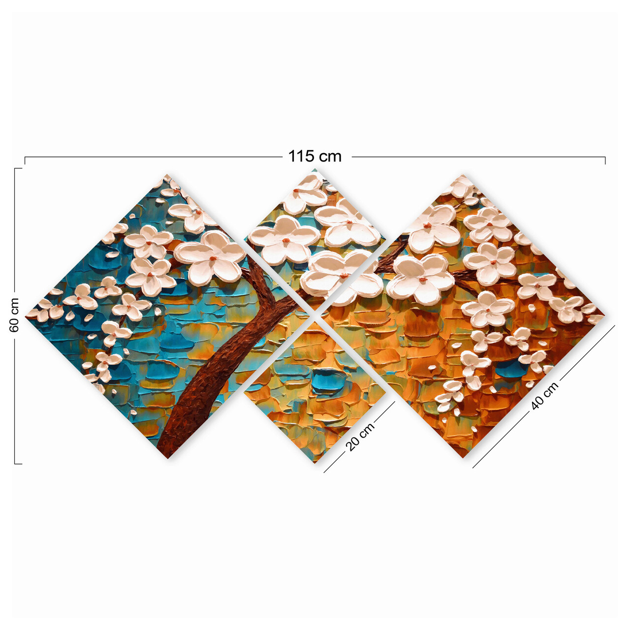 Set 4 tablouri decorative, 4MDF1878485929, MDF, Imprimat UV, Multicolor - 2 | YEO