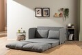 Canapea extensibilă cu 2 locuri, Futon, 859FTN2888, Metal , Gri deschis