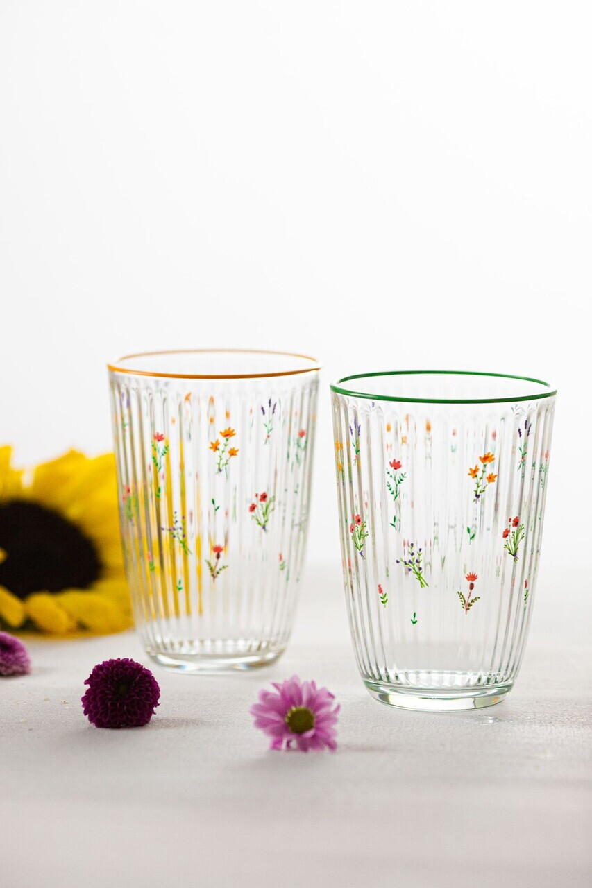 Set pahare Hermia 127RKL1121 Sticla Galben / Verde