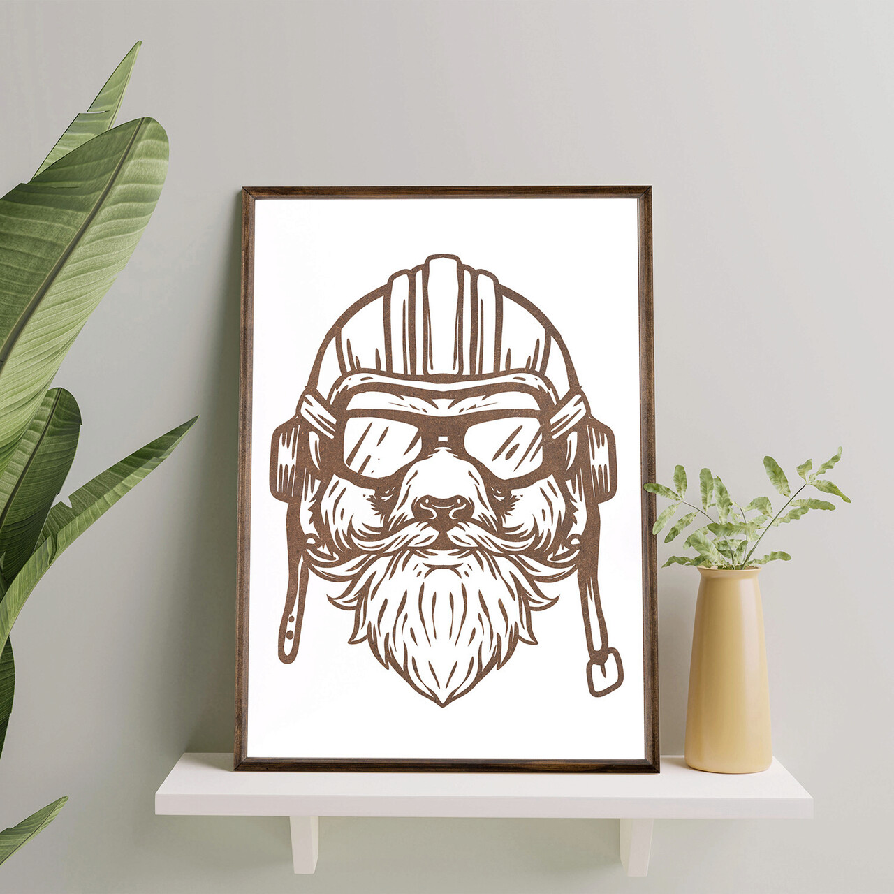 Tablou decorativ TD100 Lemn Desenat manual Natural