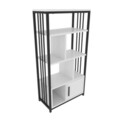 Corp biblioteca, Zena Home, Valero, 60x120x29.6 cm, PAL, Alb/Negru