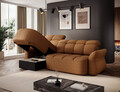 Coltar extensibil stanga 3 locuri ELTAP, Beneth, 301x185x115 cm, lemn/poliester, mustar