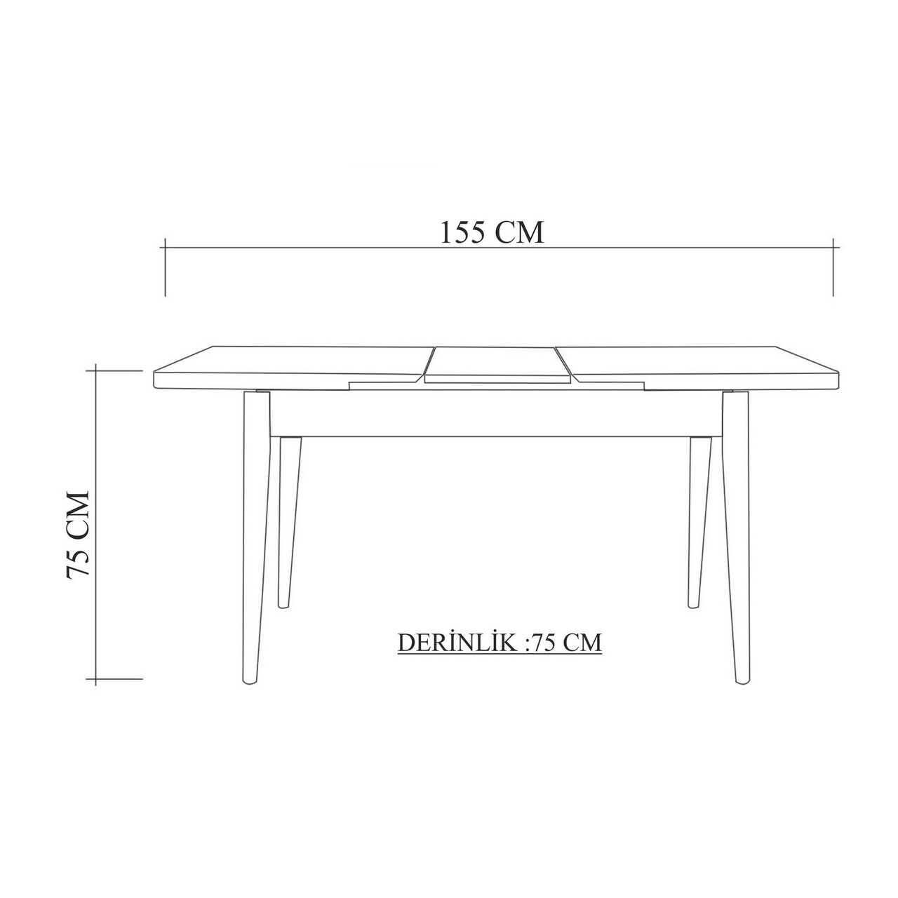 Set masa extensibila si 2 banci, Vella, Santiago 1053, PAL, Alb / Antracit