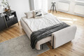 Canapea extensibila 3 locuri, ELTAP, SO-ARC-BL-18ROY, Arcadova, 244x97x97 cm, lemn/poliester, bej/negru