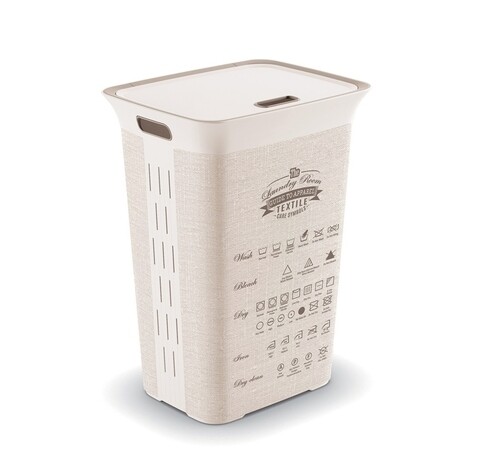 Cos de rufe, Kis, Chic Textile, 60 L, plastic, crem