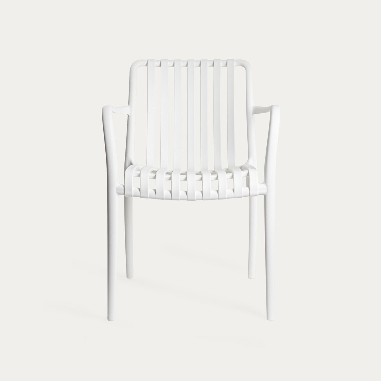 Set 2 scaune pentru terasa/gradina Valoro, Homla, 54.50x58.50x81 cm, plastic, alb — imaginea 6