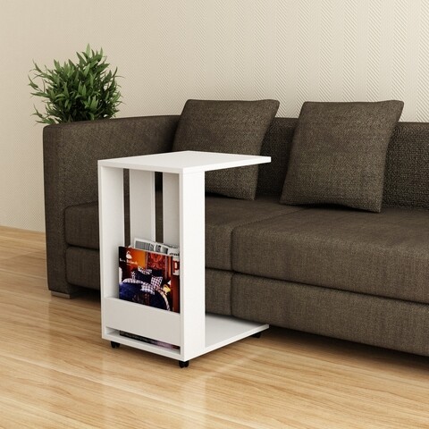 Masuta de cafea edi, decortie, 37x45x60 cm, alb