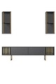 Set mobilier living, Bexley, Gold Line, PAL, Antracit / Aur