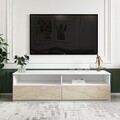 Comoda TV, Inarch, Centra, Alb / Travertin